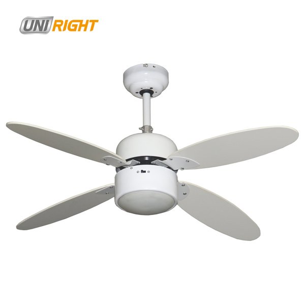 White Ceiling Fan Light With Remote Control Chandelier Fan Lamp