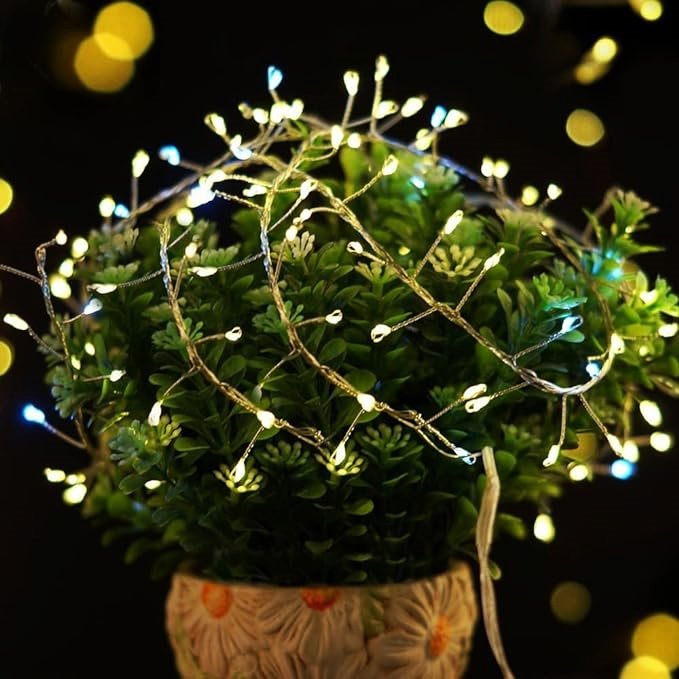 Outdoor Waterproof Halloween Christmas Party Fairy lights led Firecracker String Lights Remote Control Bedroom Bar Decorations