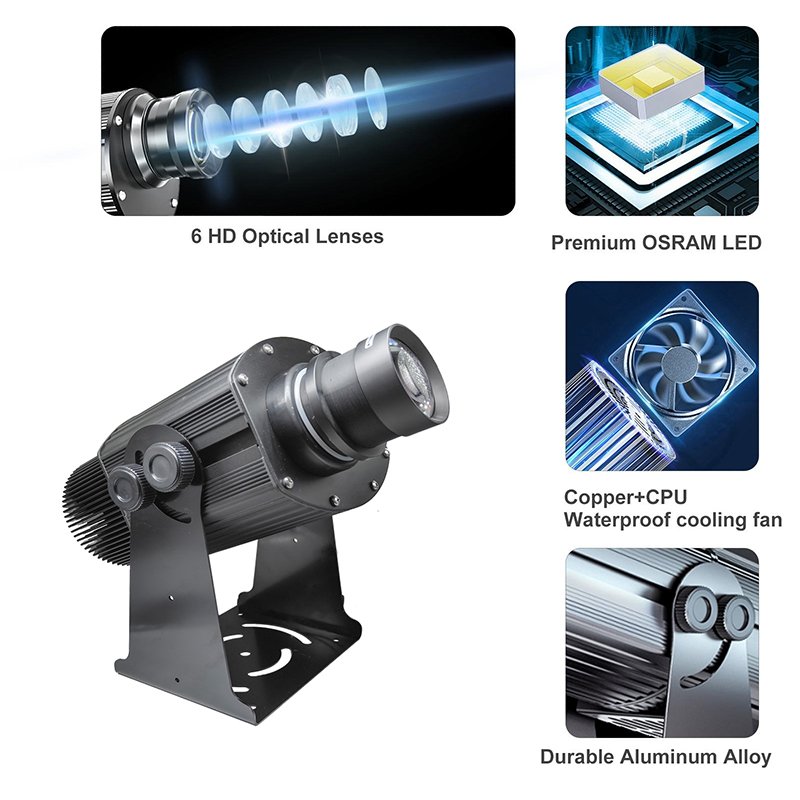200W 300W Sidewalk Zebra crossing Logo Custom Projection Gobo Light outdoor High Power logo projector light