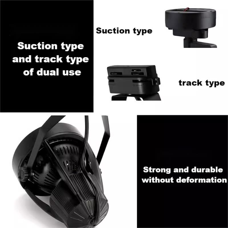 High Quality Modern Commercial Led Track Light fixture High Lumen Ra80 COB Spot Light Aluminium Casing 2 Wire No Flickering