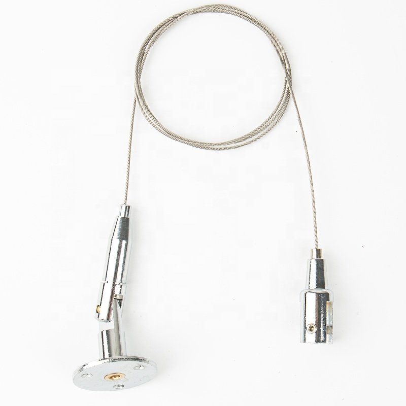 Custom Wall Mounted Type Acoustic Ceiling Hanger Wire Rope Suspension System Hanging Bar Kits with Gripples for pendant light