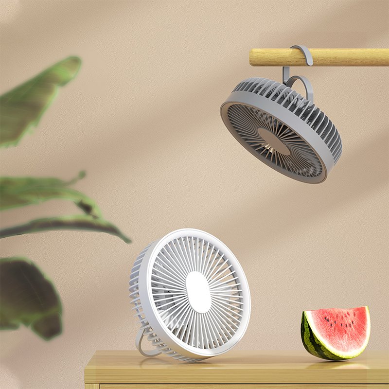 2023 Multifunctional Use Outdoor Mini Desktop Fan Usb Rechargeable Ceiling Fan With Light