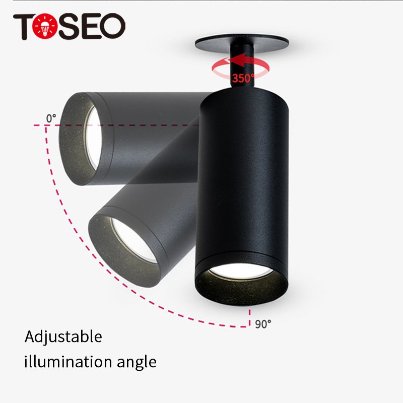 Pure Aluminium Spotlight Surface LED Downlights Modern Ceiling Light Products Adjustable 5w Glass 30 Aluminum 90 Workshop New