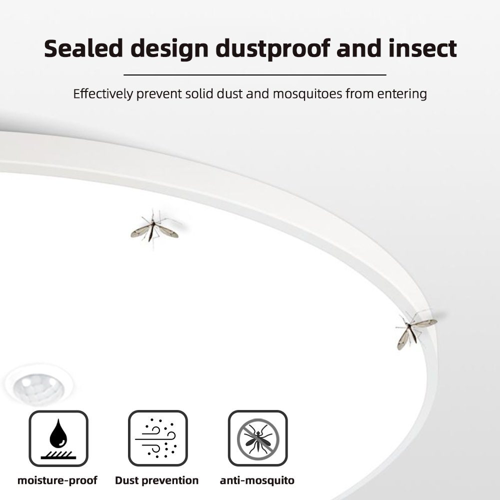 18W Sensor Ceiling Light Modern Design Indoor/Outdoor IP65 Microwave Motion LED Human Body pir Bedroom Surface Mounted Acrylic