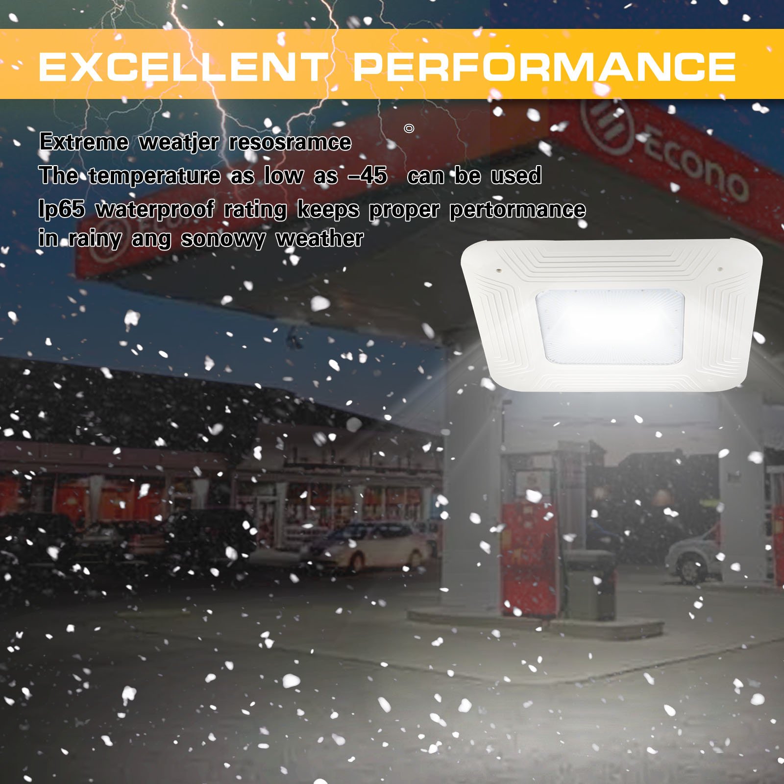 High Quality 5 Years Warranty Outdoor150w Gas Station Led Canopy Light For Petrol Station Outdoor Ceiling
