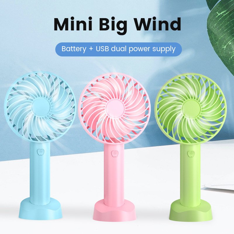 LP Portable Usb Handheld Ceiling Fan Lash Table Fan Summer Must Have Rechargeable Battery Portable Air Cooling Usb Mini Fan