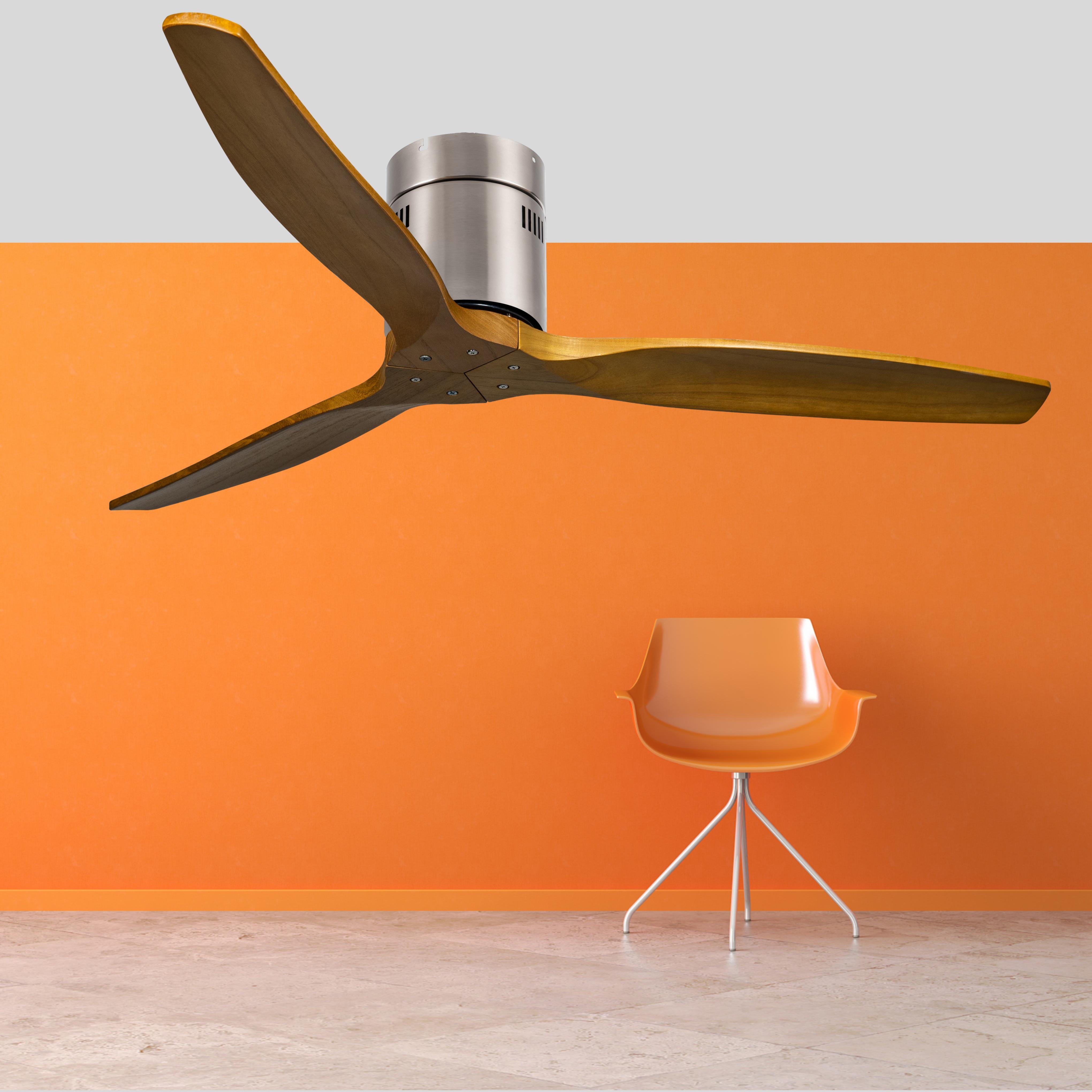 52 inch 3 blades wooden Ceiling fan with remote control high air flow low profile ceiling fans