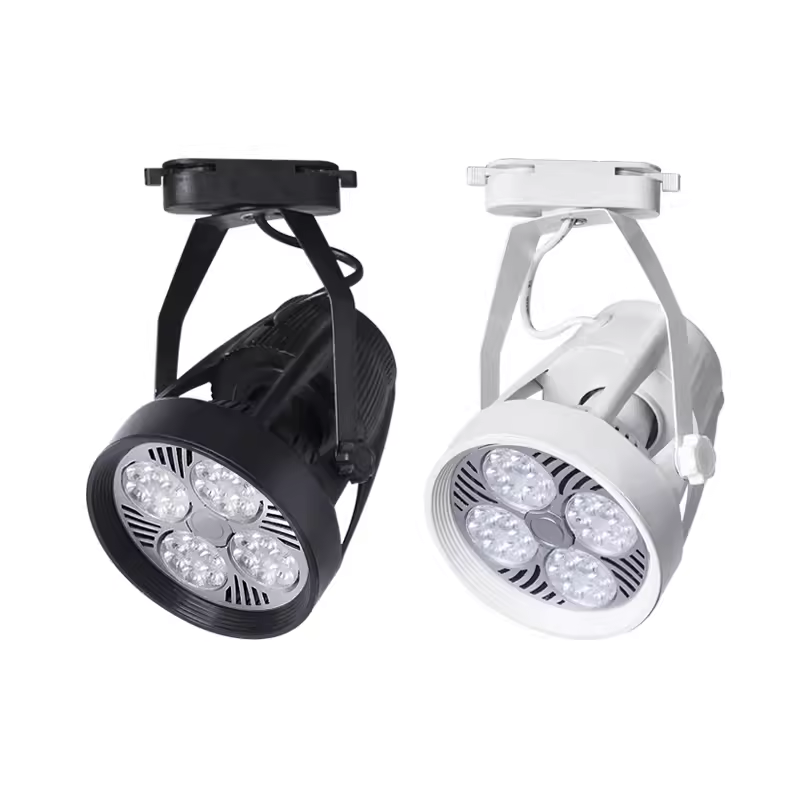 Modern Commercial Led Track Light fixture High Lumen Ra80 COB Spot Light Aluminium Casing 2 Wire No Flickering