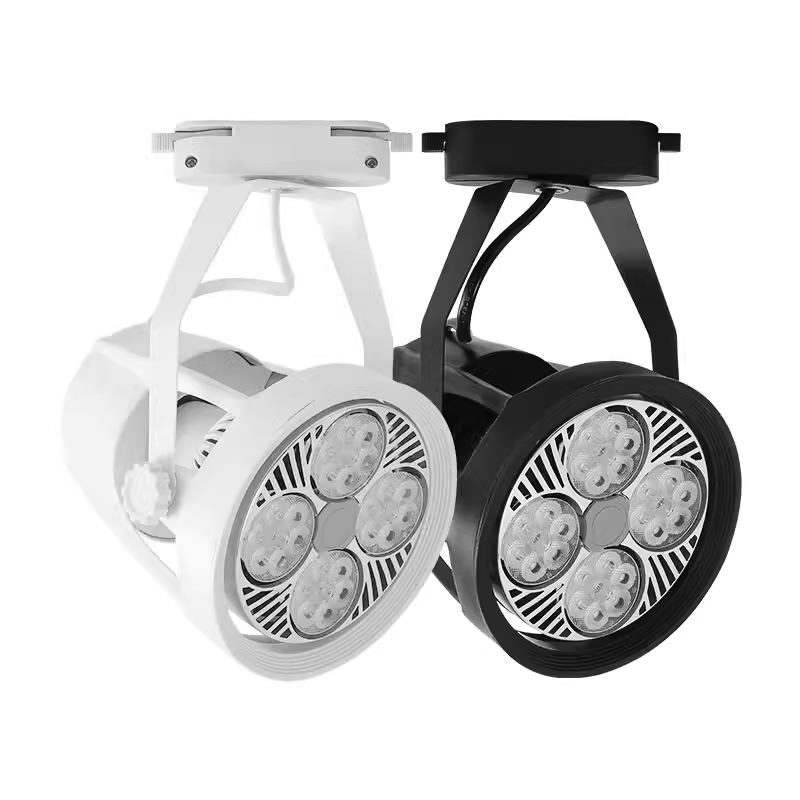Modern Commercial Led Track Light fixture High Lumen Ra80 COB Spot Light Aluminium Casing 2 Wire No Flickering