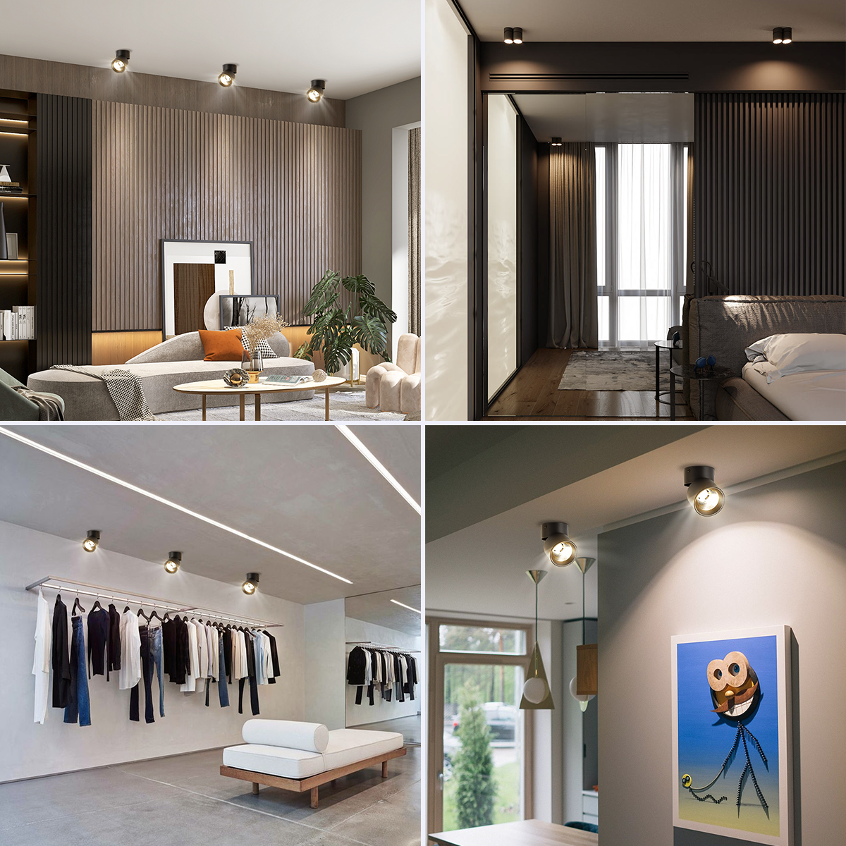 CANMEIJIA Surface mounted round indoor down light,adjustable led spotlights/led spot light/spot light/led spotlights