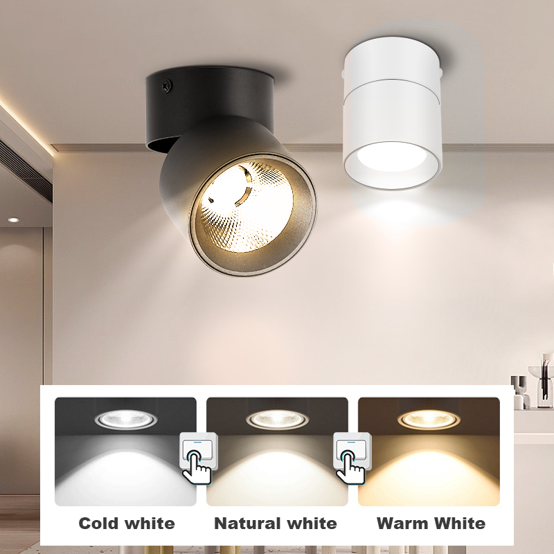 CANMEIJIA Surface mounted round indoor down light,adjustable led spotlights/led spot light/spot light/led spotlights