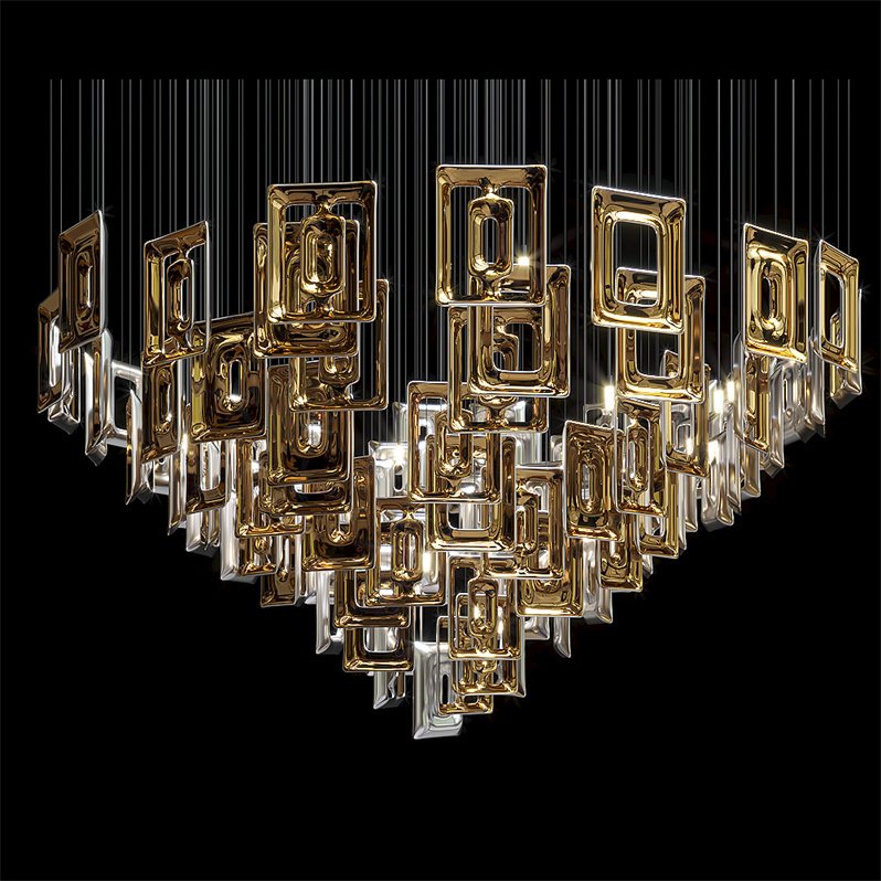 Longree Ceiling Mounted Led Stair Spiral Crystal Chandelier High Ceiling Pendant Light Staircase Chandelier