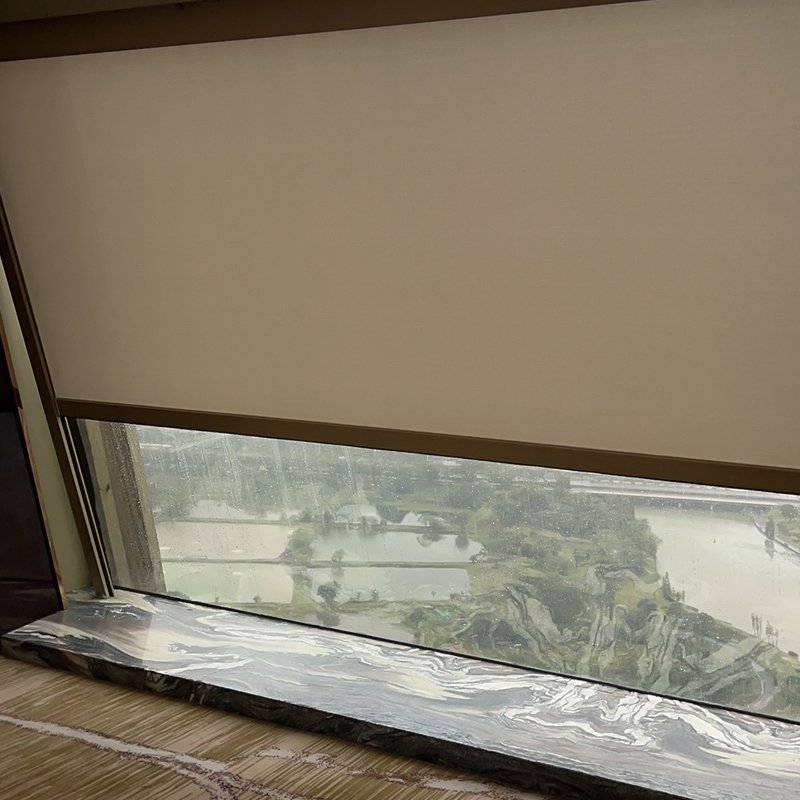 Eco-Friendly Motorized Zip Track screen Roller Blinds Remote Control Waterproof Windproof Outside Outdoor Pergola Blinds
