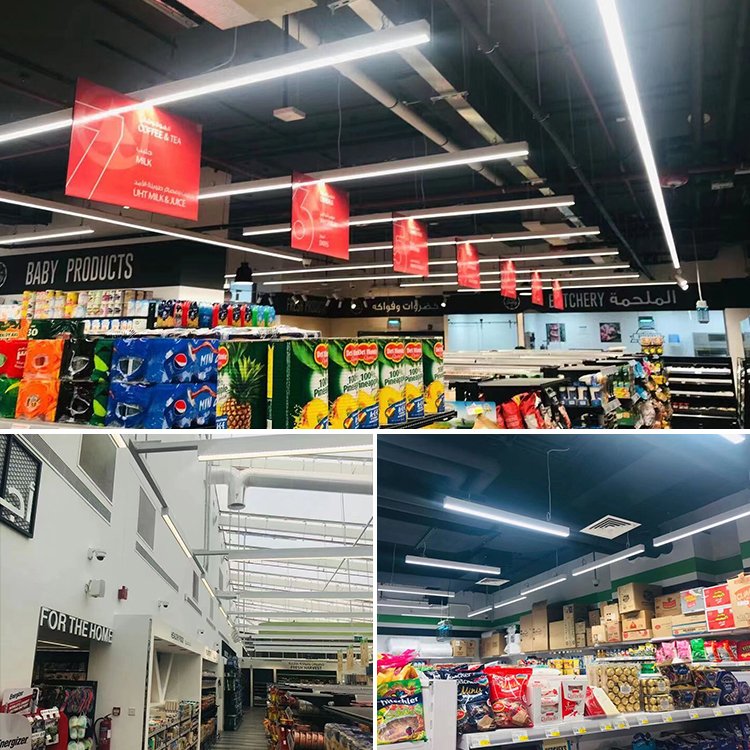 Modern Office Commercial 60W Led Linear Light Hanging Led Pendant Linear Light Tube Light