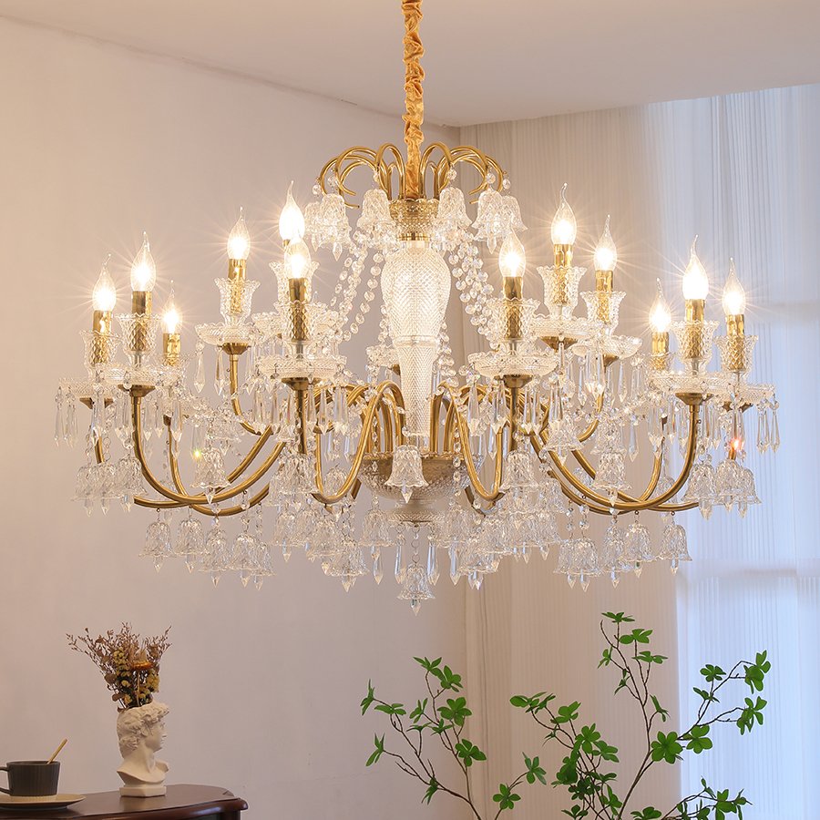 Guzhen factory direct sales modern chandelier outdoor wedding decoration black iron candle crystal lamp Household ceiling lamp