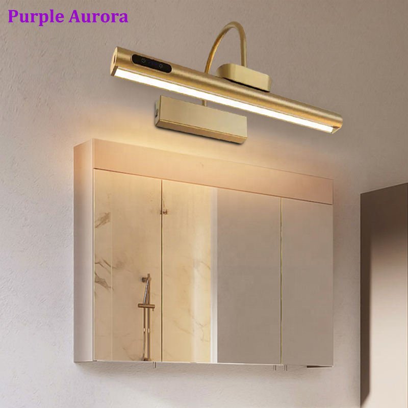 Indoor Rechargeable Battery Operated Light Touch Remote Control Dim Wall Lights Rotatable Mounted LED Lamp