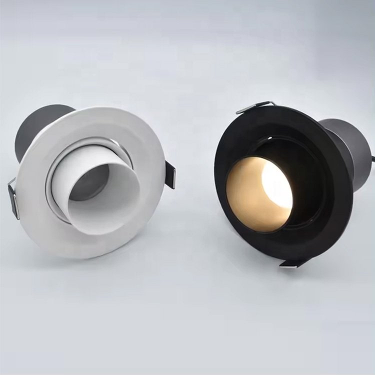 Pull Down Retractable Ceiling Recessed COB focus Downlight Aluminum Anti Glare Led Spotlights Adjustable Recessed Lighting