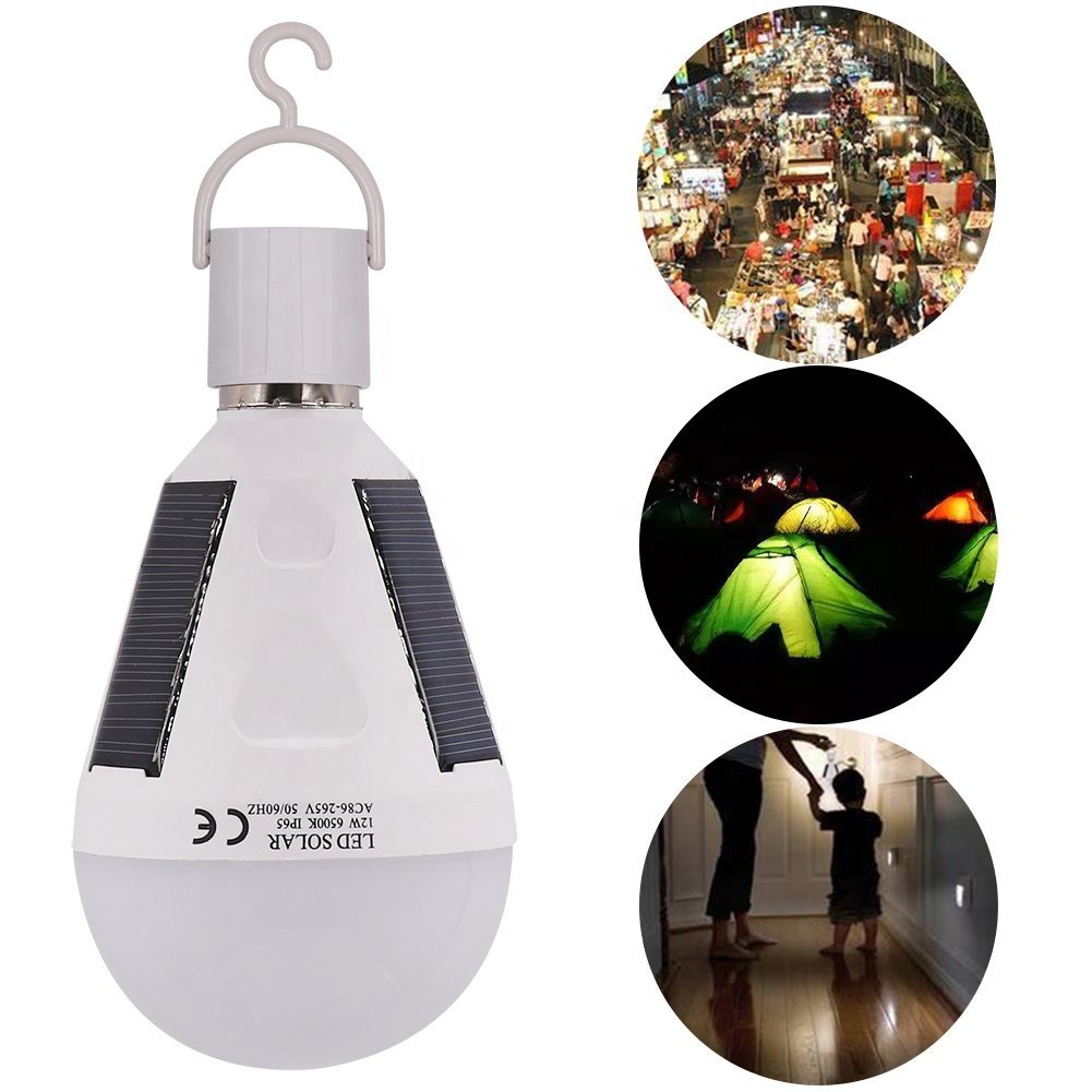 Hot sale Portable Lanterns energy-saving Bulb 7W 12W e27 IP65 waterproof AC85-265V outdoor portable led solar Camping light