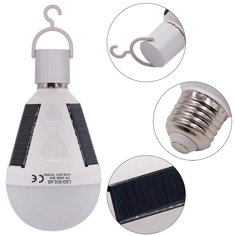 Hot sale Portable Lanterns energy-saving Bulb 7W 12W e27 IP65 waterproof AC85-265V outdoor portable led solar Camping light