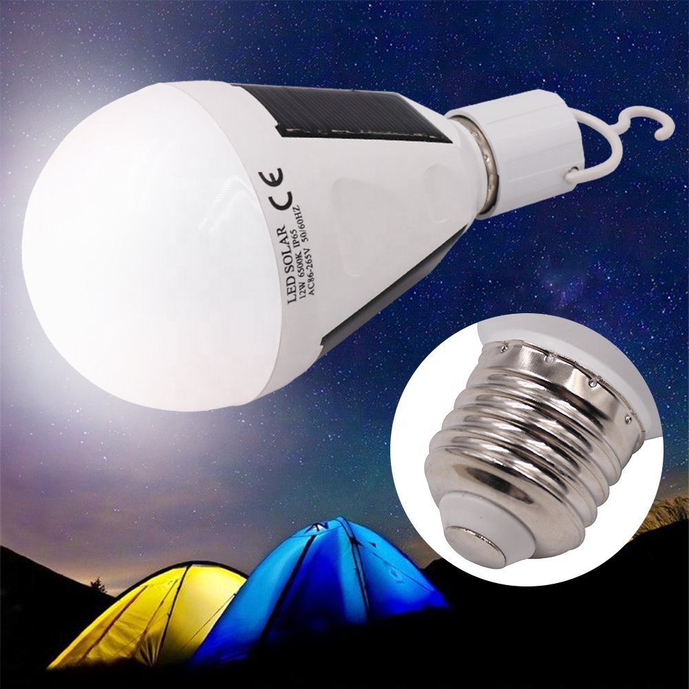 Hot sale Portable Lanterns energy-saving Bulb 7W 12W e27 IP65 waterproof AC85-265V outdoor portable led solar Camping light