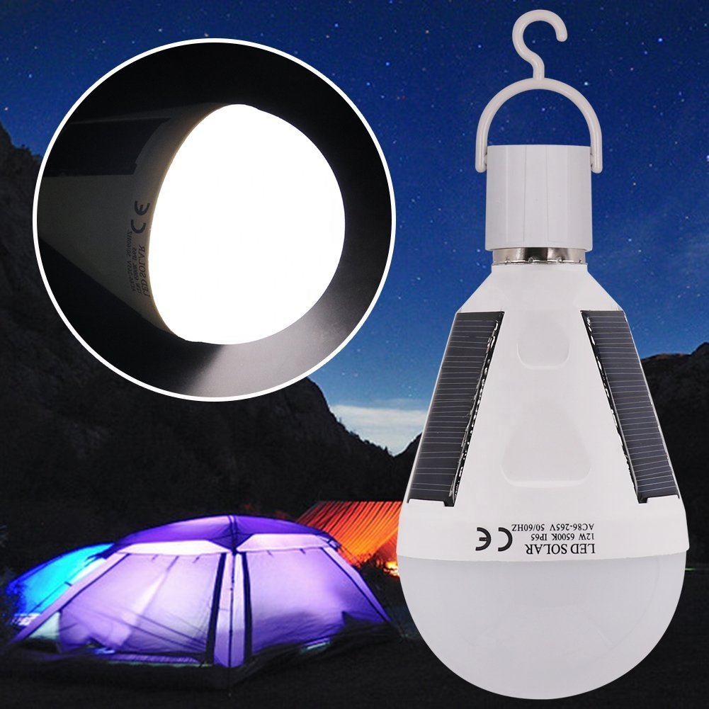 Hot sale Portable Lanterns energy-saving Bulb 7W 12W e27 IP65 waterproof AC85-265V outdoor portable led solar Camping light