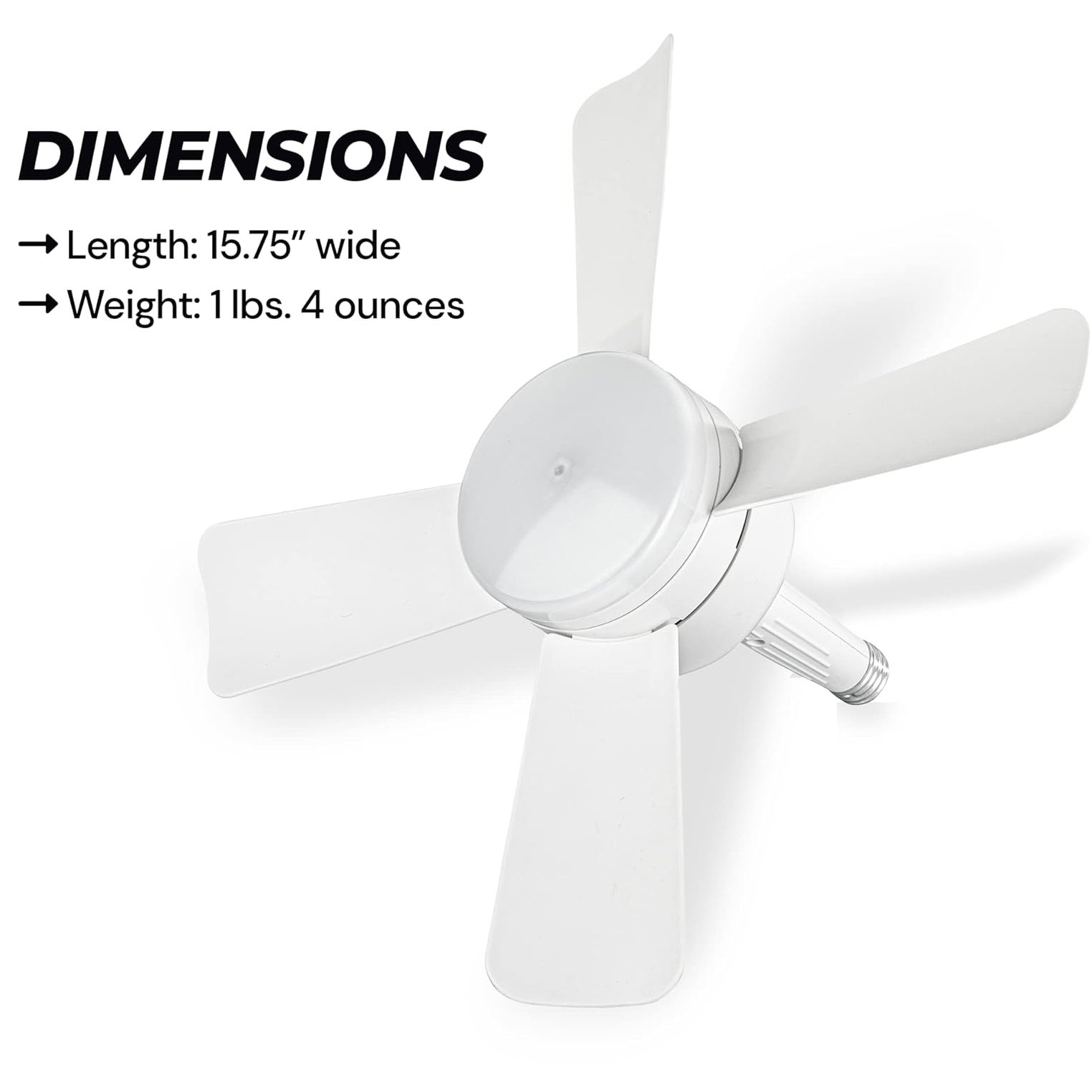 Ceiling Fan with Light Replacement for Light Bulb for Bedroom, Kitchen, Living Room, Balcony, 1000 Lumens from BBT