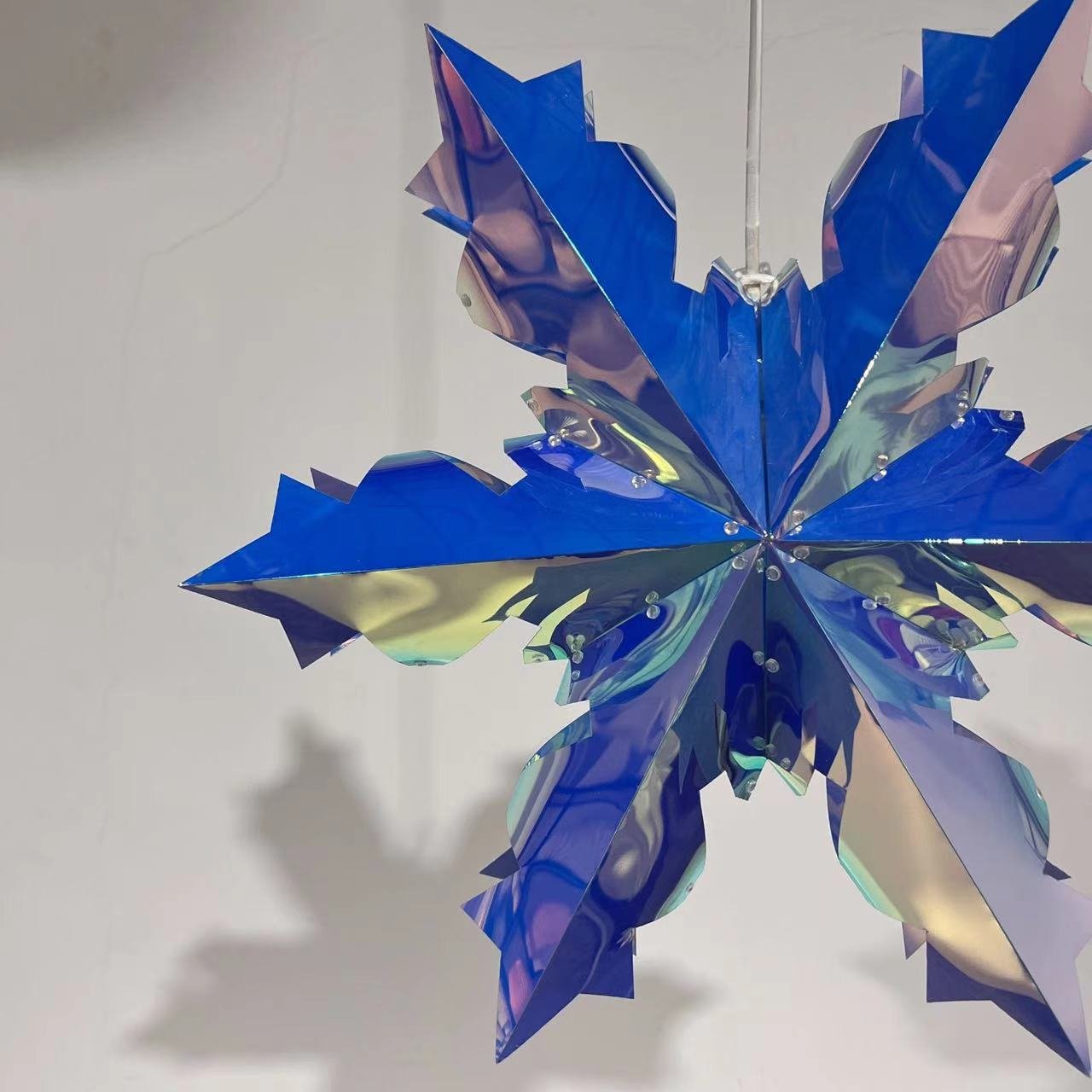Snowflake Shaped Ceiling Lamp For Christmas Indoor And Outdoor Decoration