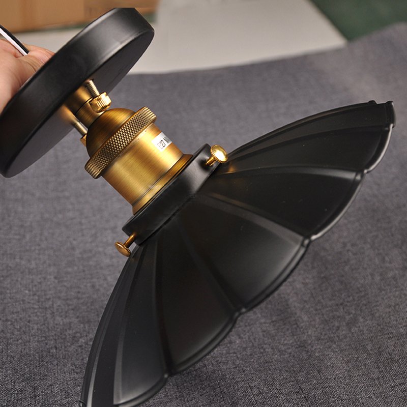 E27 E26 25cm Diameter 110V 220V Ceiling Light Lamp Base Vintage Ceiling Lamp fixture retro kitchen Edison simple lamp shades