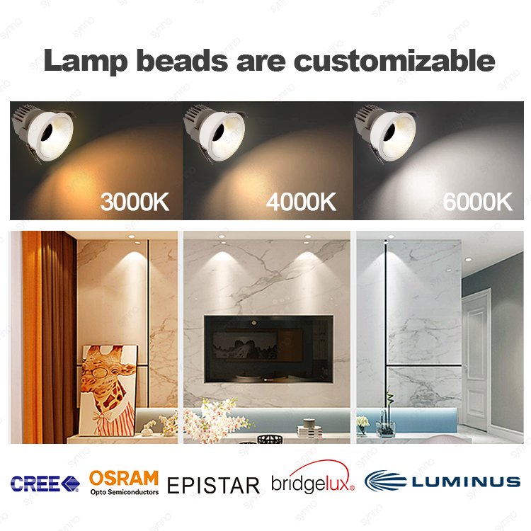 Commercial Modern Anti-Glare Spotlight Cob Embedded Downlight Living Room Without Main Light Led Ceiling Down Light