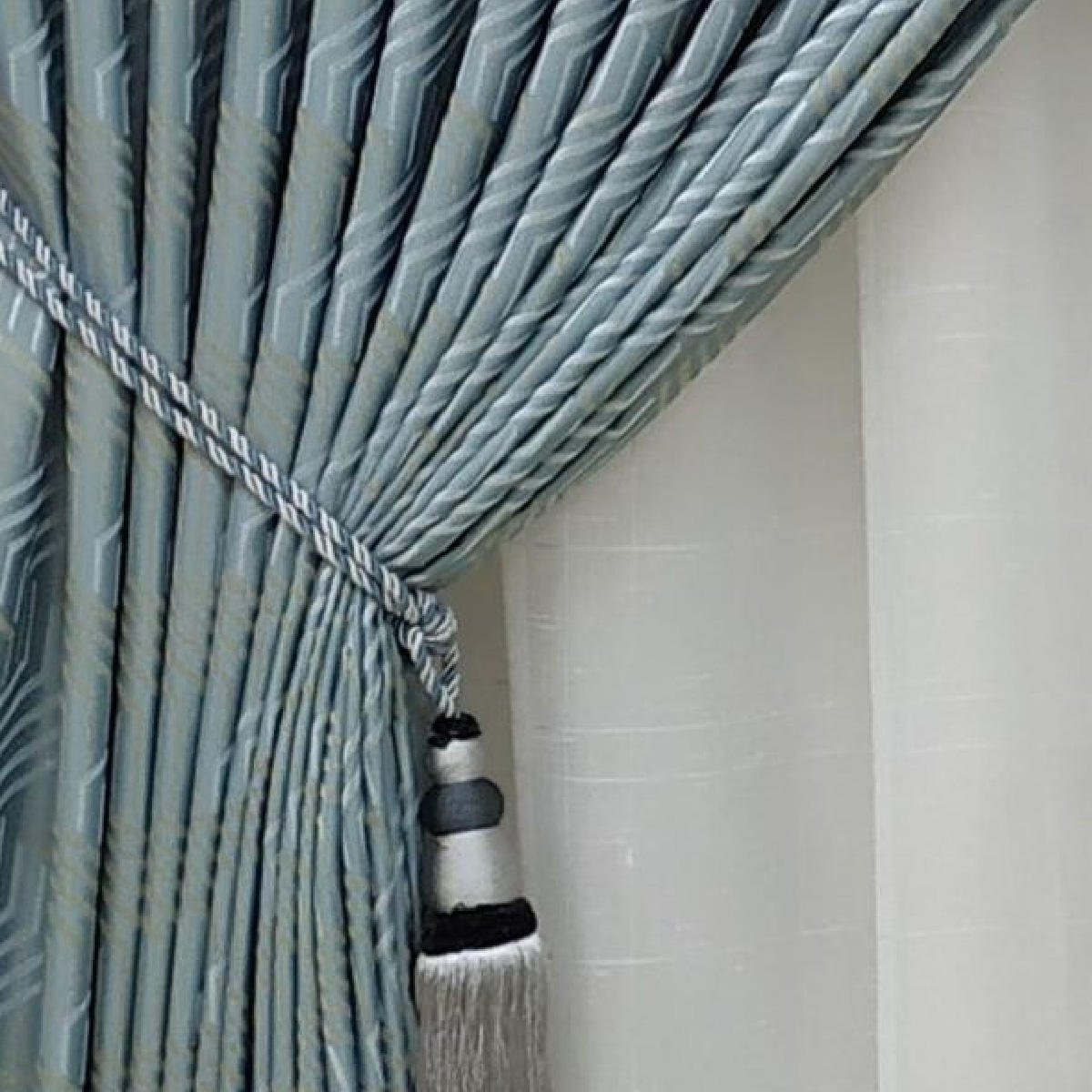 Manufacturers Wholesale Door Curtain 2024 New Design Curtain Hand-Woven Style Embossing Printed Curtains