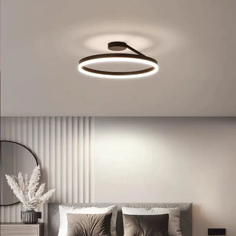 Steel Modern Simple black Acrylic Diffuser LED Ceiling Lamp Nordic Design Lamp Flush Mount Light ceiling led light