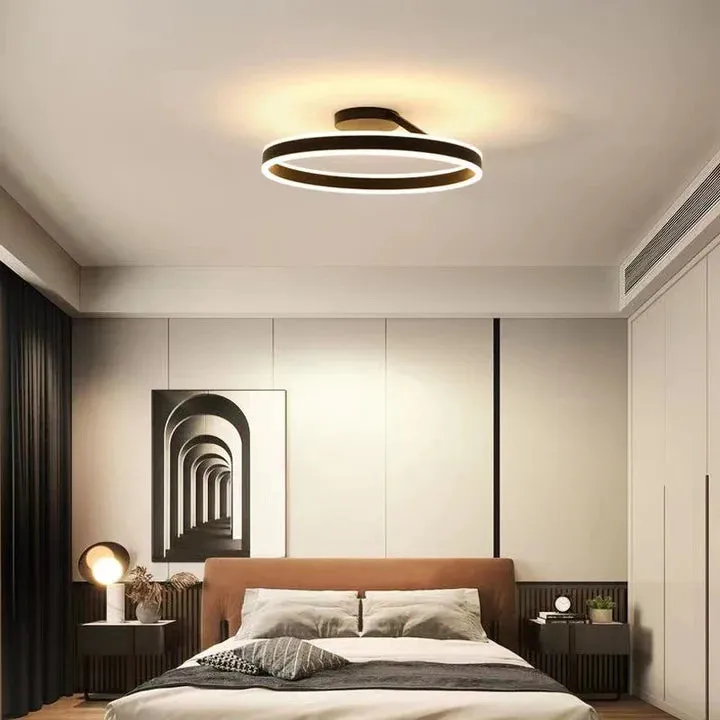 Steel Modern Simple black Acrylic Diffuser LED Ceiling Lamp Nordic Design Lamp Flush Mount Light ceiling led light
