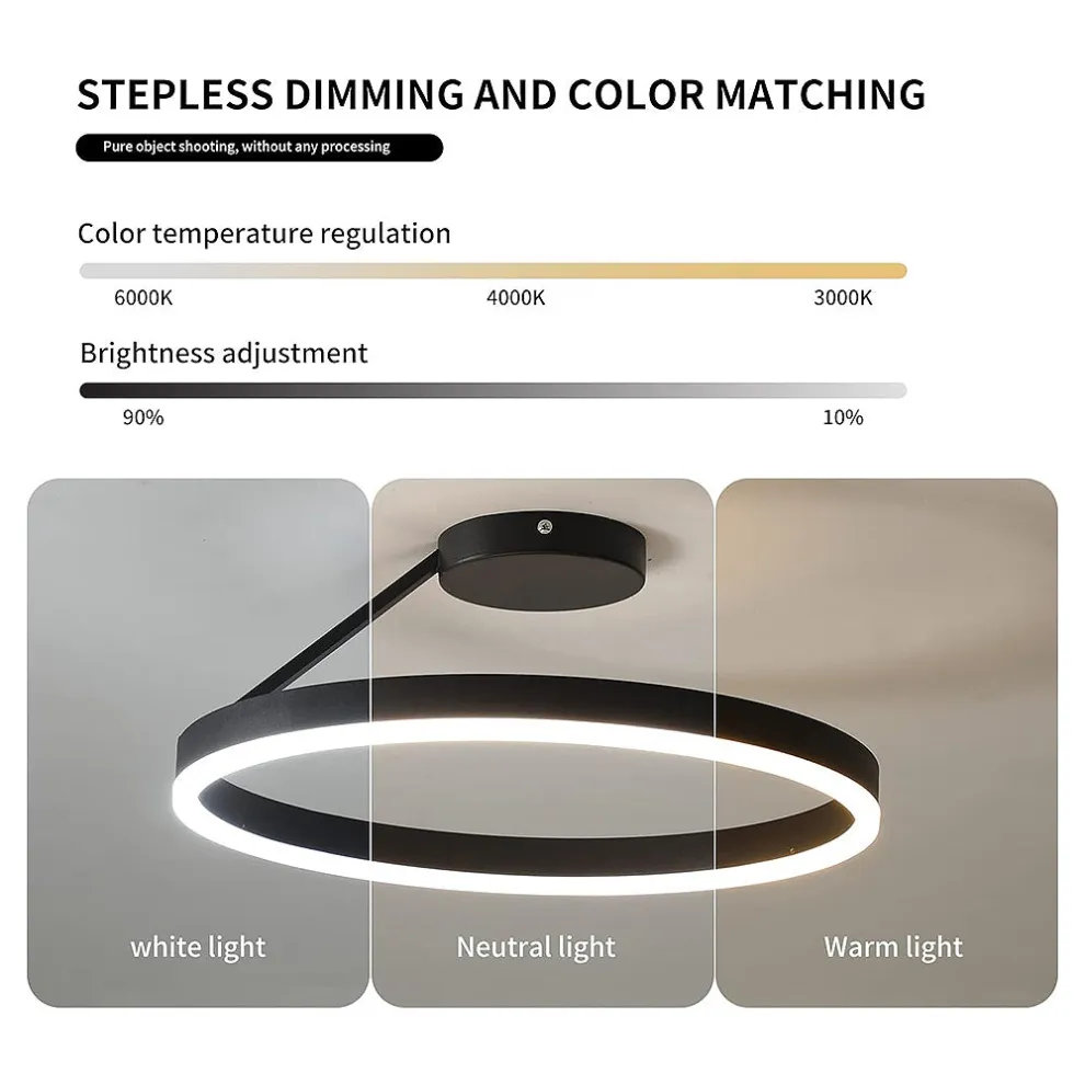 Steel Modern Simple black Acrylic Diffuser LED Ceiling Lamp Nordic Design Lamp Flush Mount Light ceiling led light