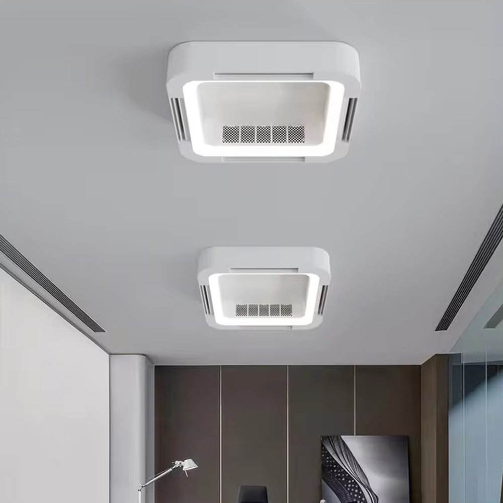 Simple Design Bladeless Ceiling Lamp Intelligent Remote Control APP Control LED Chandelier Ceiling Fan With Light