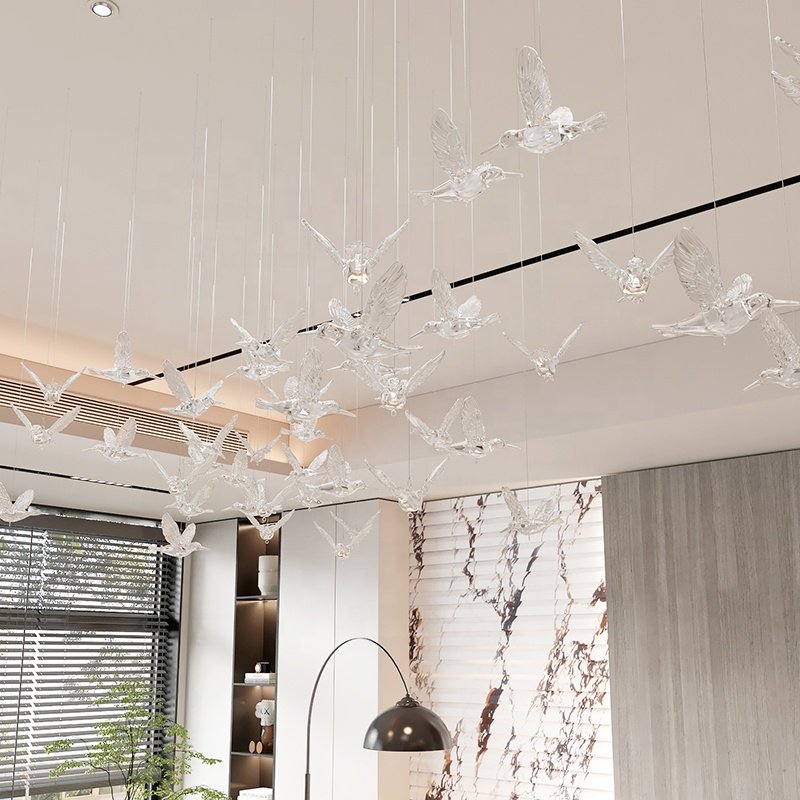 Home Decor Hotel Crystal Lighting Modern Home Chandelier Led Ceiling Hanging Nordic Modern Pendant Lights