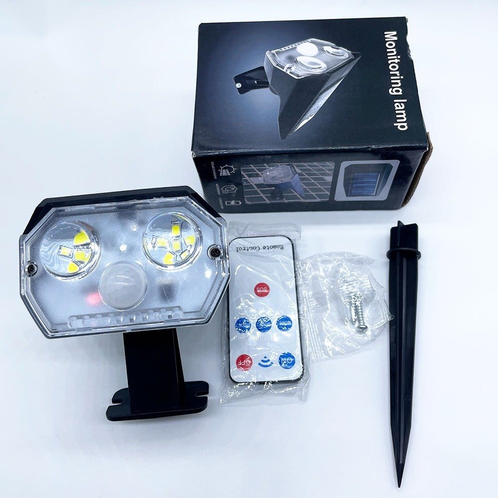 Outdoor solar spotlight 10 LED lights waterproof IP65 Three-gear mode Body Sensor LED Solar Landscape Spot Light for Garden Yard