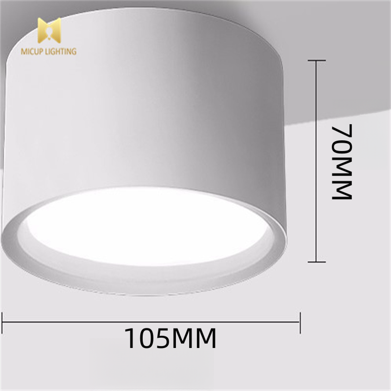 Indoor Ceiling Iron Cylinder Downlight 9W 12W 18W Pendant Dimmable Surface Mount Downlight
