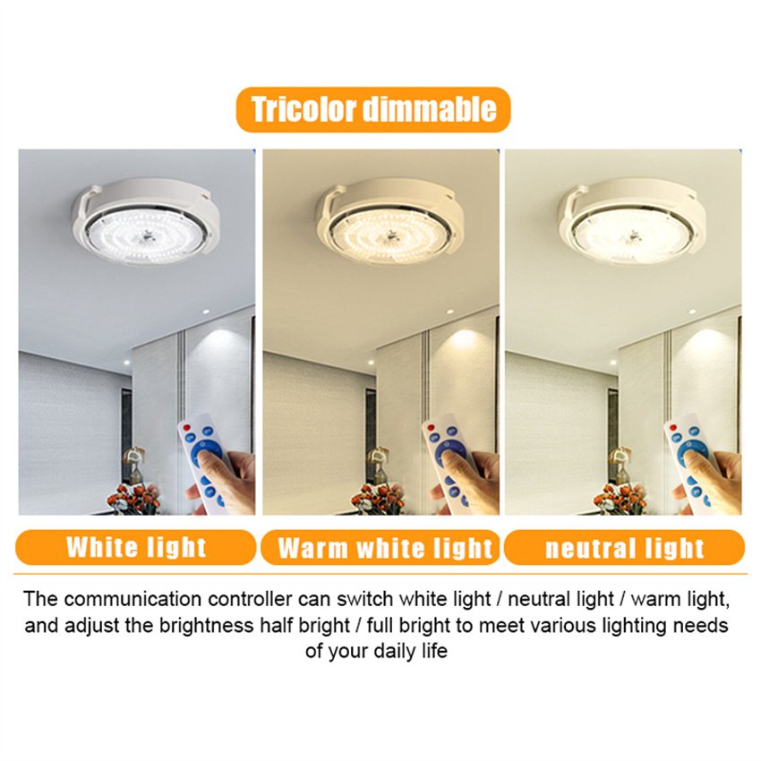 Modern lights ceiling chandelier ip66 150w three color dimming solar powered indoor lights
