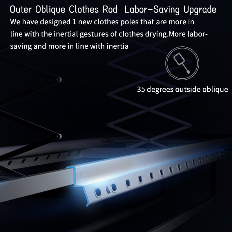 New Design Malaysia Automatic Ceiling Folding Electric Lifting Cloth Dryer with Lighting 45kg