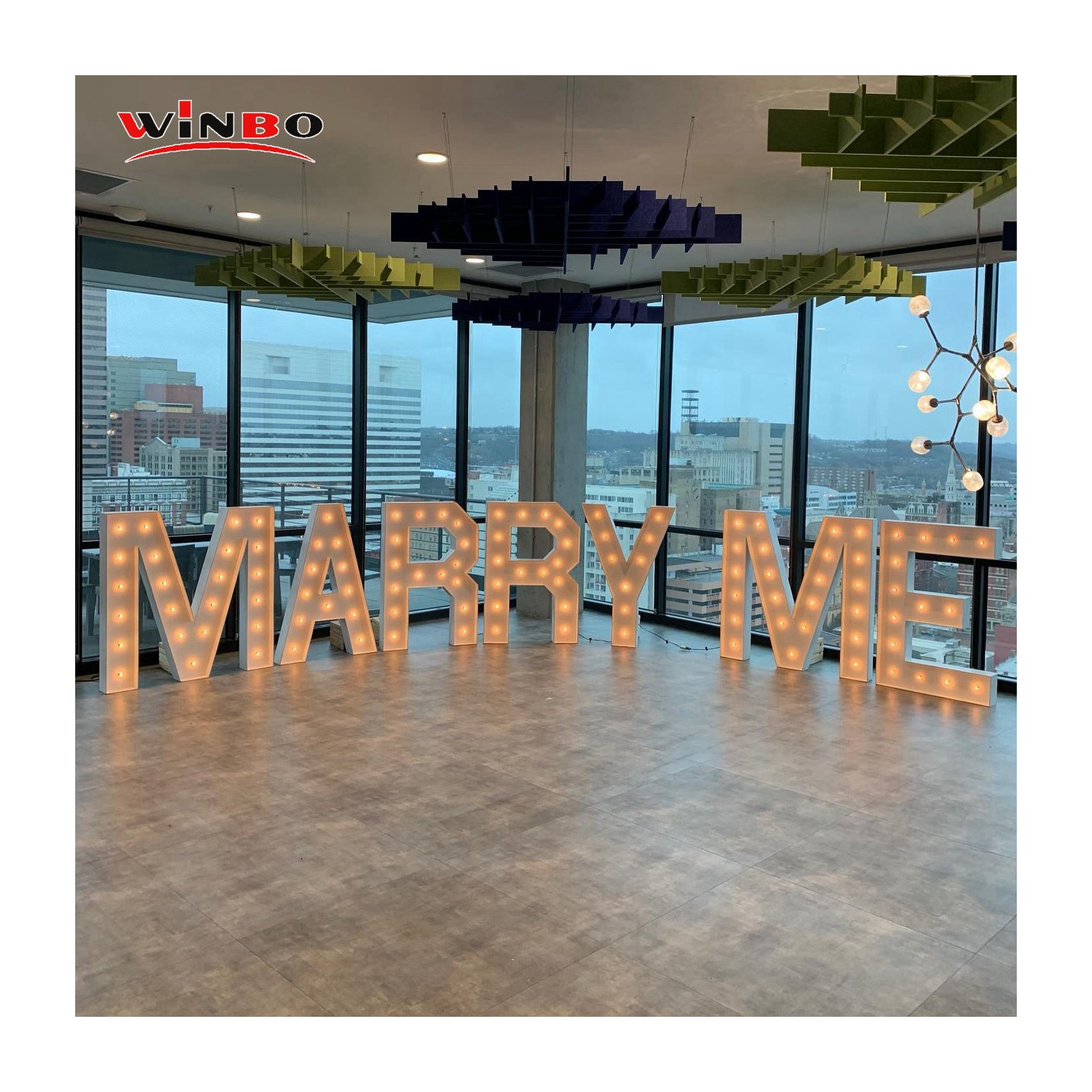 Winbo Manufacturer 3ft 4ft 5ft letters led lighting marquee letter led neon sign NO MOQ light up led letters stand alone