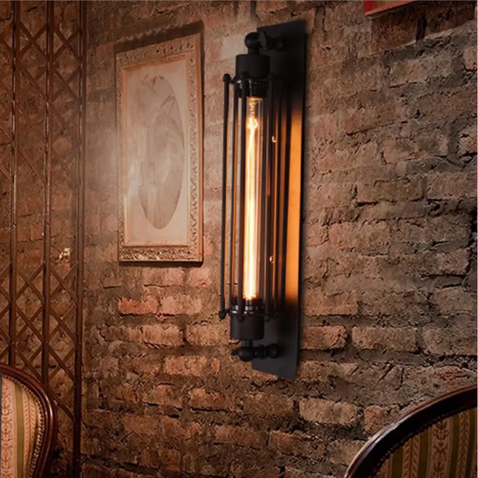 Timjay Iron Loft Lamps Vintage Industrial Style Wrought Sconce Decoration Bedroom Outdoor Lighting led Wall Bedside Lamp
