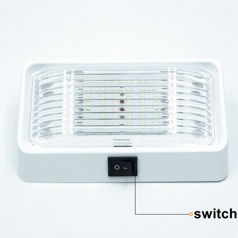 RVs Trailers Campers White Amber Rocker Switch 12V Lighting Fixture Replacement Lighting LED RV Exterior Porch Utility Light