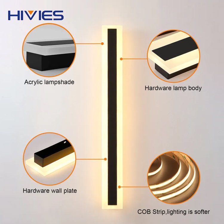Simple Design Modern Wall Lamp Corridor Easy Install IP65 Waterproof Outdoor Aluminum Led Wall Lights