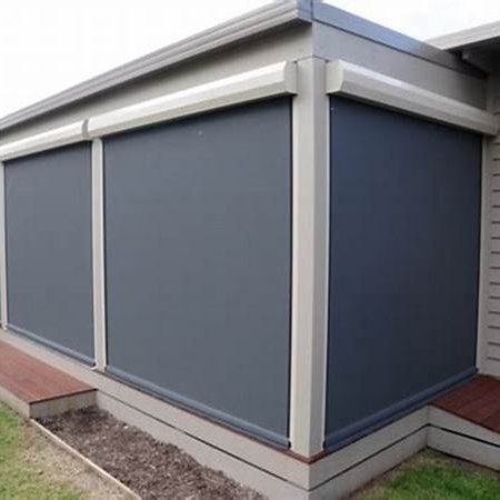 Auto Motorized Big Window Blinds Outdoor Zipper Roller Blinds with Remote Control