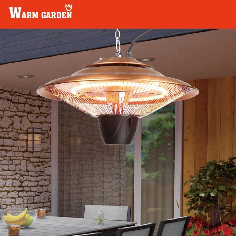 Ceiling Hanging Electric Halogen Garden Outdoor Patio Heater (1500W, Copper) /warm garden