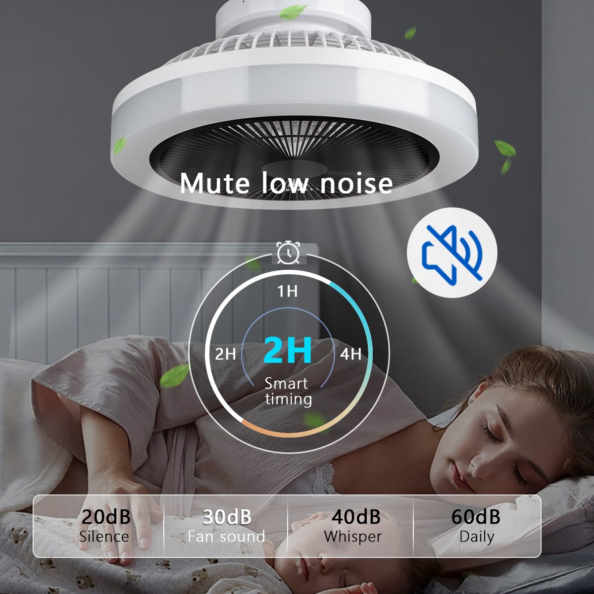 Smart Led Dc Fan Light Lamp with Control Fan Light Lamp for Ceiling Bedroom Remote Morden Fan Light Lamp