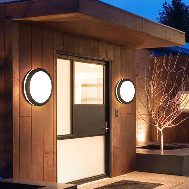Balcony round aluminum waterproof LED outdoor ceiling light 30w human body induction light outdoor round Led ceiling light