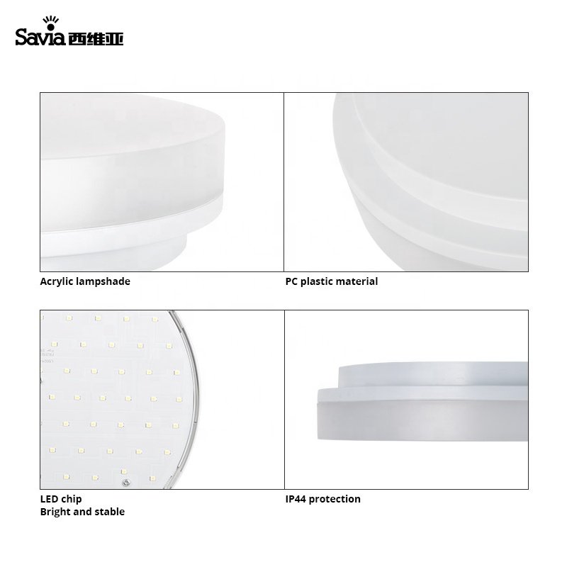 Savia modern led ceiling lamp white IP54 waterproof acrylic surface mounted downlight wall lamp for living room balcony bathroom