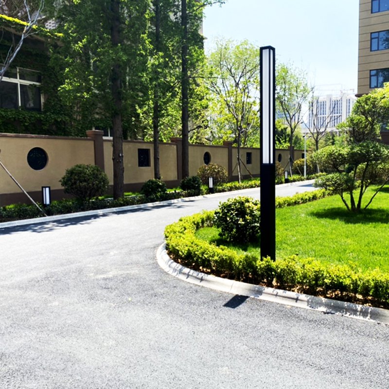 Outdoor IP65 Waterproof Modern Rectangular Lawn Light Landscape Bollard Light Led Garden Light