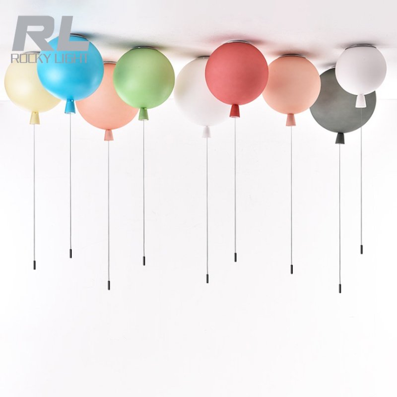 Indoor and outdoor warm and childlike creative amusement park children's room bedroom bubble balloon ceiling lamp